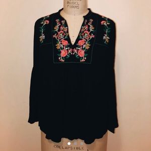 Embroidered Woven Top.